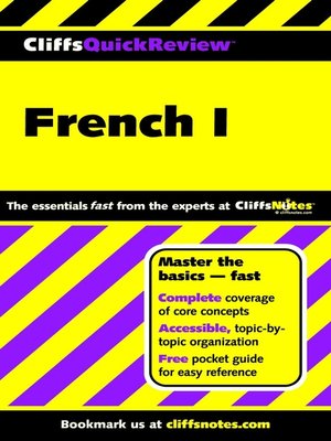 cover image of CliffsQuickReview French I